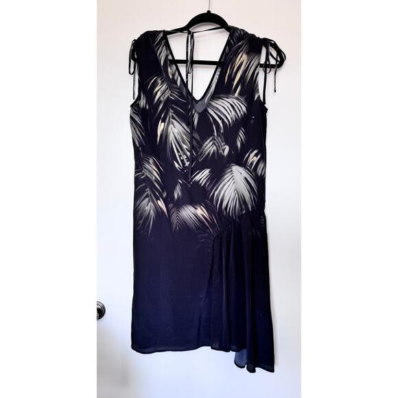 ALLSAINTS Rye Neluwa Silk Dress Tropical Palm Tree Print Size Small - Picture 6 of 8